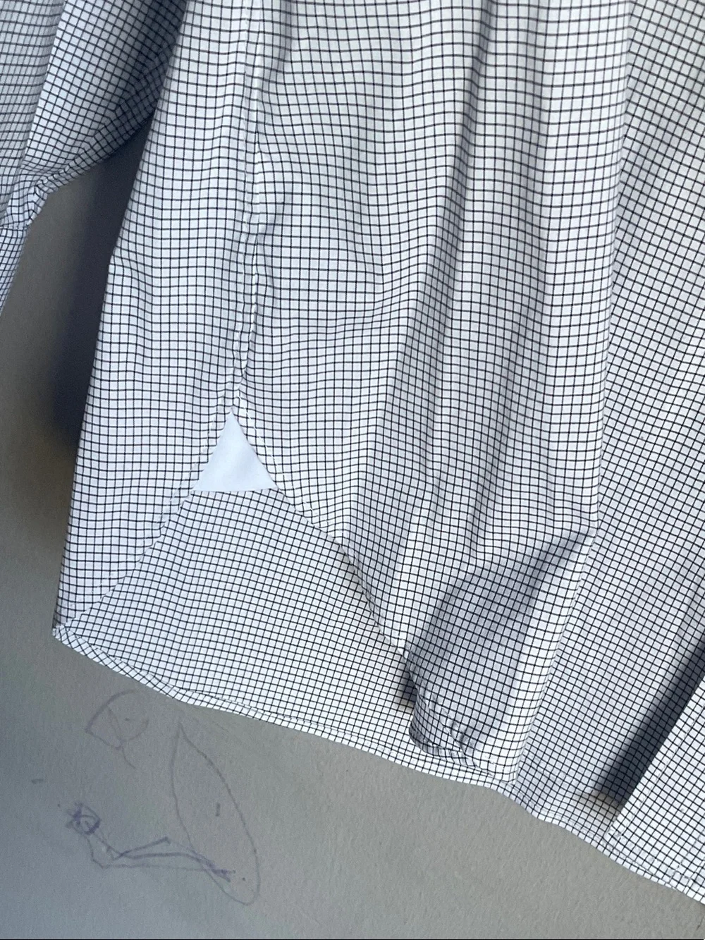 J. Crew Men's Small Check Dress Shirt - White & Light Blue